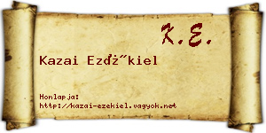 Kazai Ezékiel névjegykártya